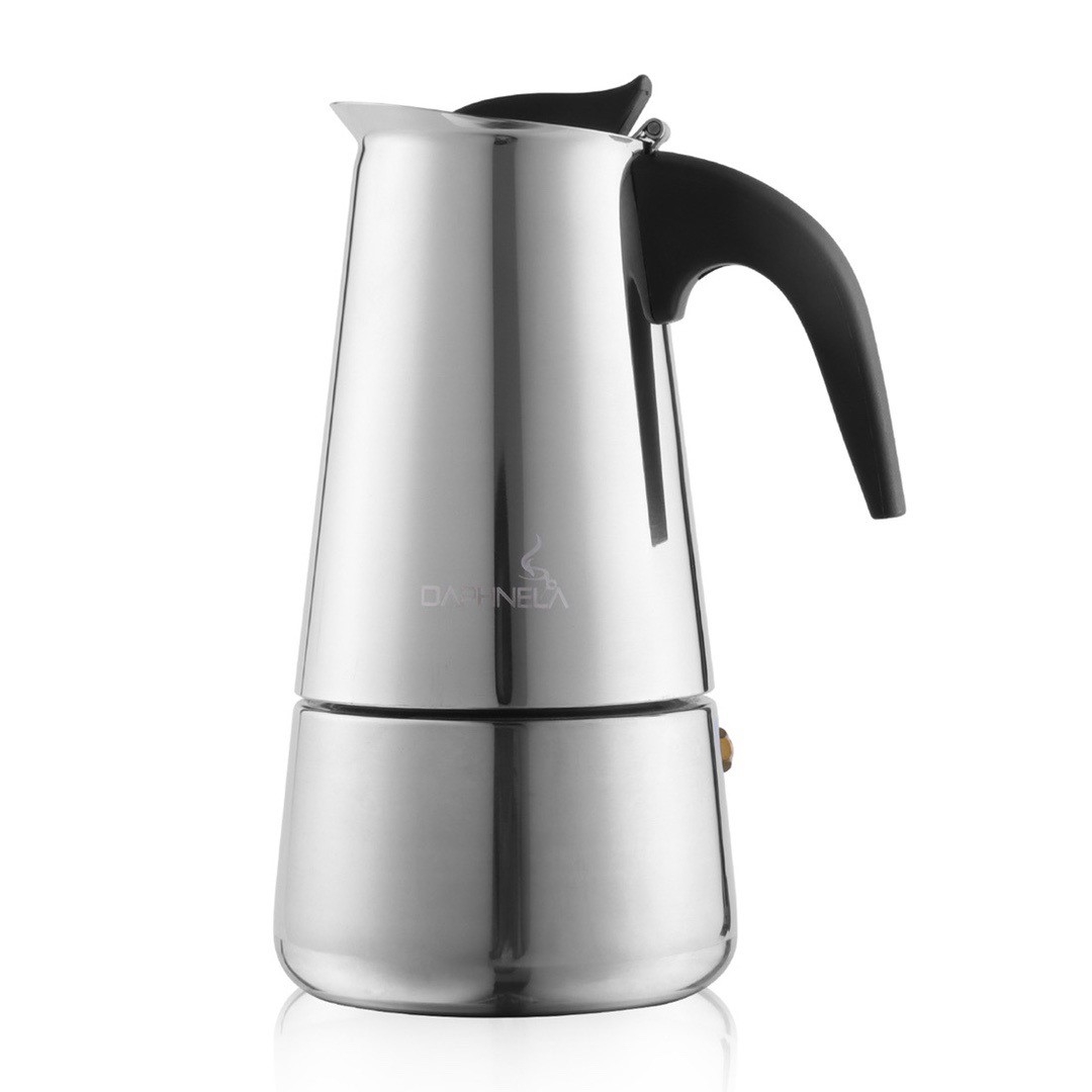 Daphnela Paslanmaz Çelik Ocak Üstü 6 Cup Fincan Moka Pot Espresso