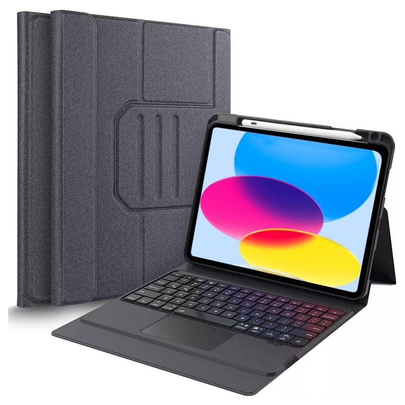 Daphnela iPad 10.2 10.Nesil Klavyeli Kılıf - Siyah