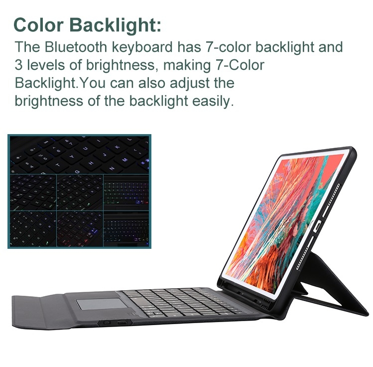Daphnela iPad 10.2 9.Nesil Klavyeli Kılıf - Siyah